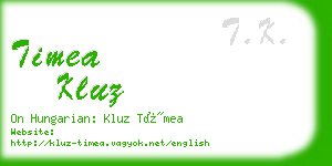 timea kluz business card